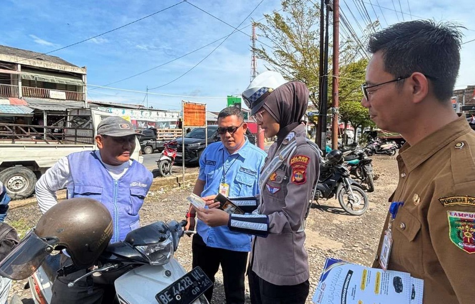 Polres Way Kanan Sosialisasi Pemutihan Pajak Kendaraan