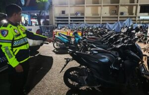 Aksi Balap Liar, Satlantas Polresta Banjarmasin Amankan 12 Motor