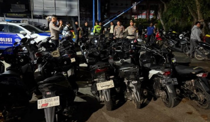 Patroli Balap Liar, Satlantas Polresta Samarinda Amankan 20 Kendaraan