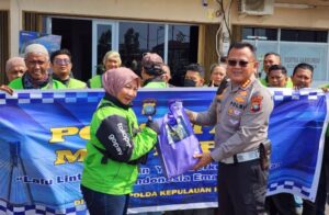 Polantas Menyapa di Batam, Pengemudi Ojol Dapat Cek Kesehatan Gratis dan Sembako