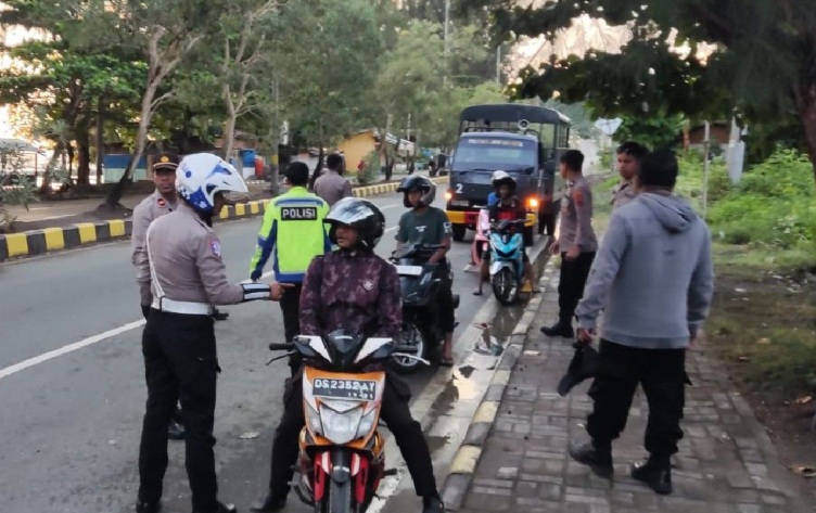 Satlantas Polresta Jayapura Patroli Subuh Cegah Balap Liar Saat Ramadan