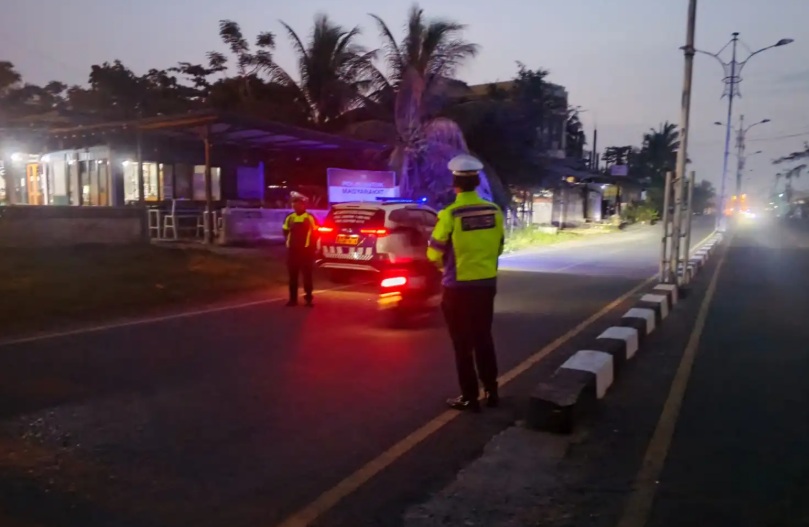 Gelar Balap Liar, Satlantas Polres Aceh Barat Laksanakan Patroli Subuh