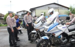 Jelang Operasi Ketupat 2026, Satlantas Polres Sukabumi Cek Kesiapan Kendaraan Operasional