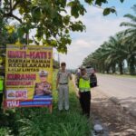 Pastikan Mudik Aman, Satlantas Polres Way Kanan Tebar Imbauan di Titik Rawan Laka